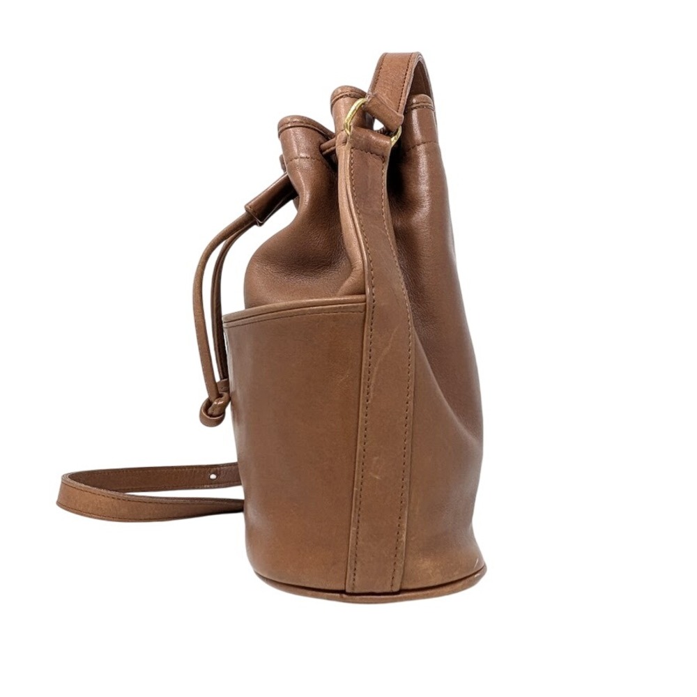 Vintage Coach 4021 Drawstring Pocket Bucket Bag Cocoa Brown Leather Rare 1990s - Picture 12 of 12